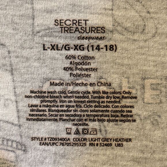 Lot Of 3 Secret Treasures/Joyspun Short Sleeve Sleepshirts Nightgowns Size L/XL - Picture 6 of 9